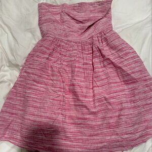 Banana Republic Petite Strapless Pink Fit & Flare Cocktail Dress Size 6P